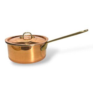 Benjamin & Medwin Copper & Stainless Steel Sauce Pan & Lid 3" Deep 6.5" Diameter